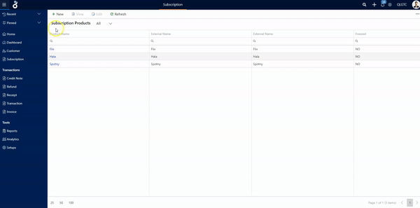 Plan & Product Catalog